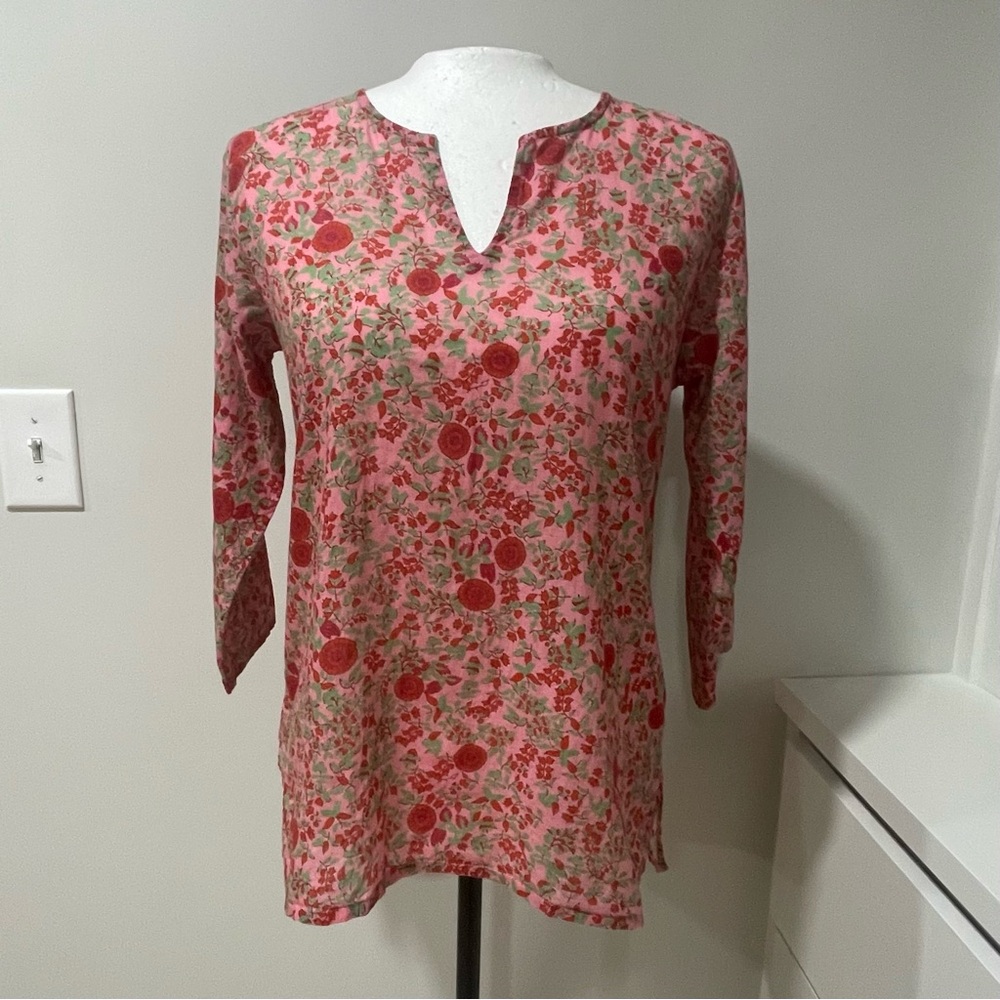 Roller Rabit Rhody Kurta Tunic Top Floral Lightweight Love Shack Fancy Coquette